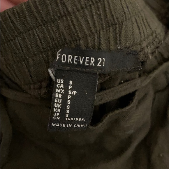 Forever 21 Dark Green Stretchy Joggers - Picture 3 of 3